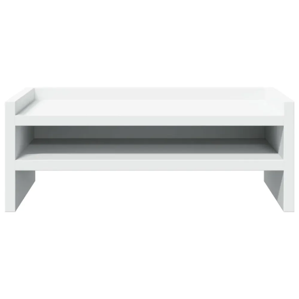 Support réglable Support de moniteur table meuble bureau 42 x 24 x 16 cm bois d'ingénierie blanc 02_0044863