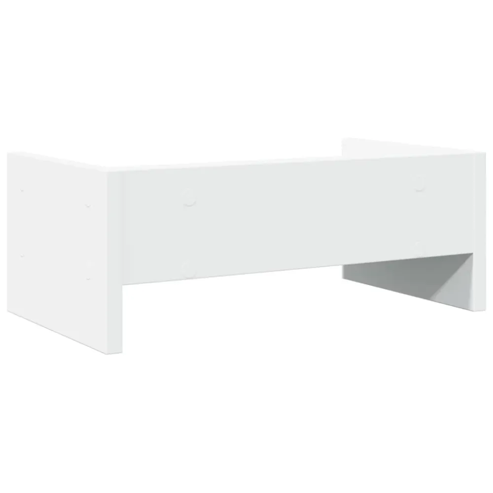 Support réglable Support de moniteur table meuble bureau 42 x 24 x 16 cm bois d'ingénierie blanc 02_0044863