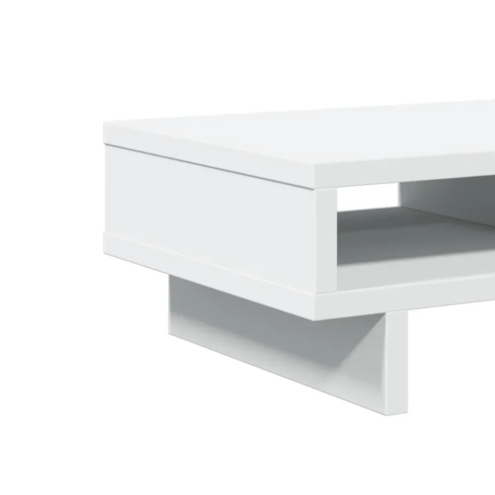 Support réglable Support de moniteur table meuble bureau 50 x 27 x 15 cm bois d'ingénierie blanc 02_0044873