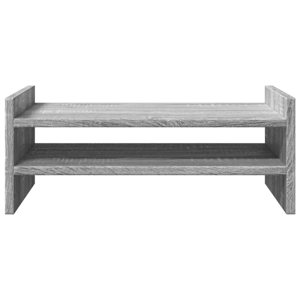 Support réglable Support de moniteur table meuble bureau sonoma 50 x 27 x 20 cm bois d'ingénierie gris 02_0044995