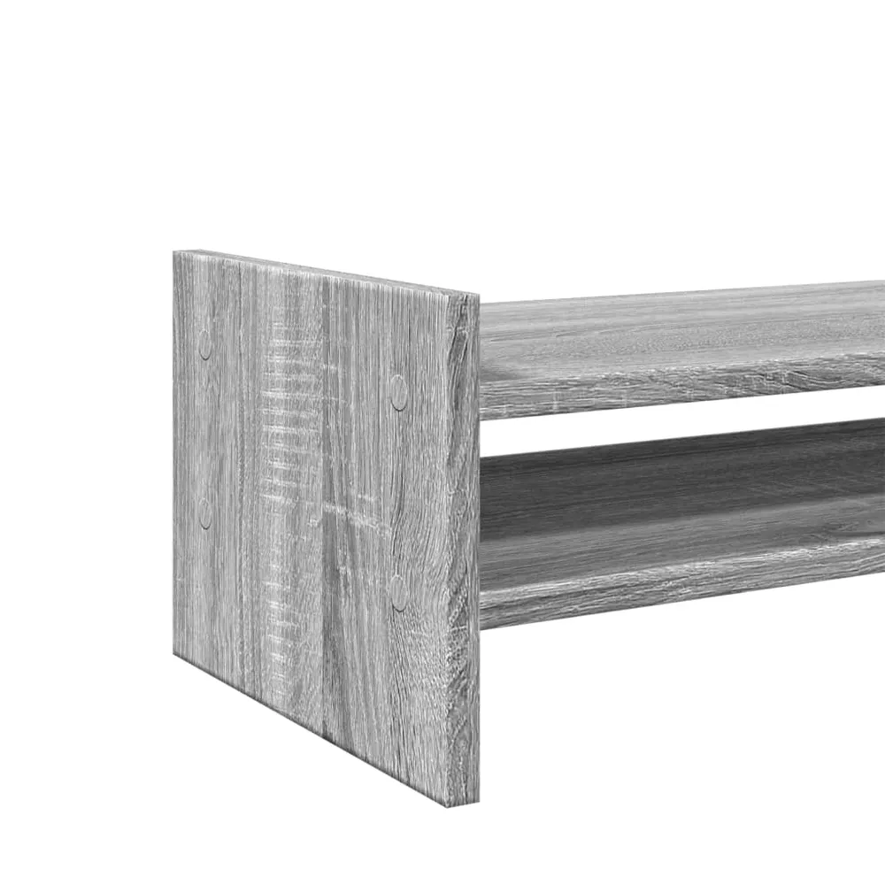 Support réglable Support de moniteur table meuble bureau sonoma 50 x 27 x 20 cm bois d'ingénierie gris 02_0044995