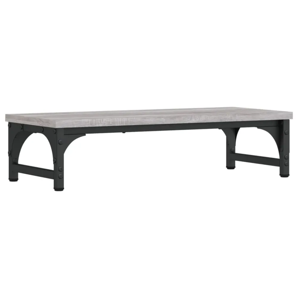 Support réglable Support de moniteur table meuble bureau sonoma 55 x 23 x 14 cm bois d'ingénierie gris 02_0045000