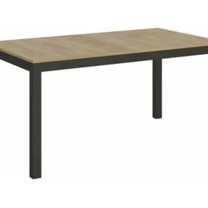 Support réglable Table à manger extensible Karry evolution-Couleur Naturel-Pied et support sur roulettes-Largeur extensibl...