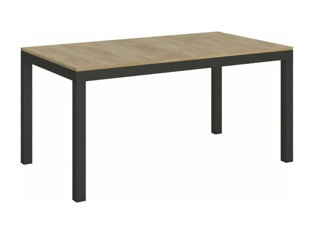 Support réglable Table à manger extensible Karry evolution-Couleur Naturel-Pied et support sur roulettes-Largeur extensibl...