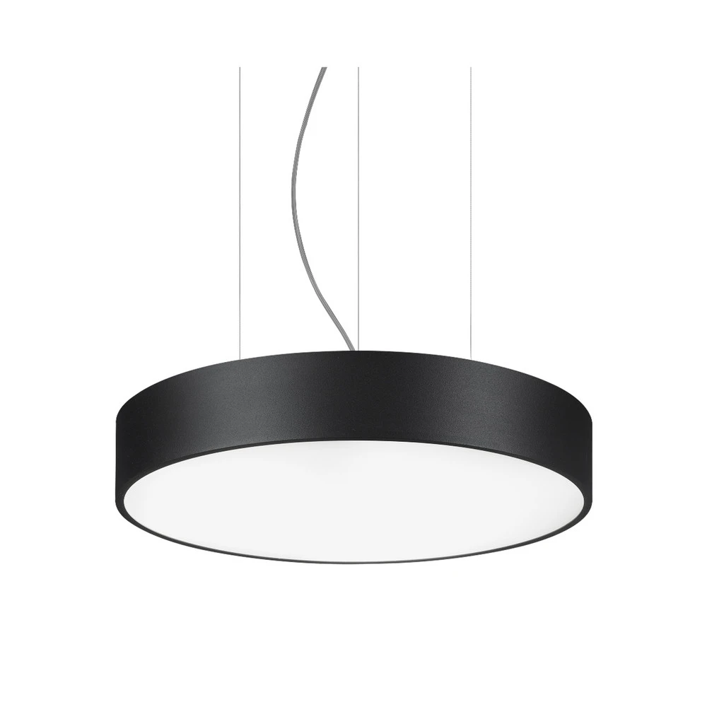 BRUMBERG Biro Circle LED Ø 75 cm direct DALI, noir 4000 K avec freins de roue