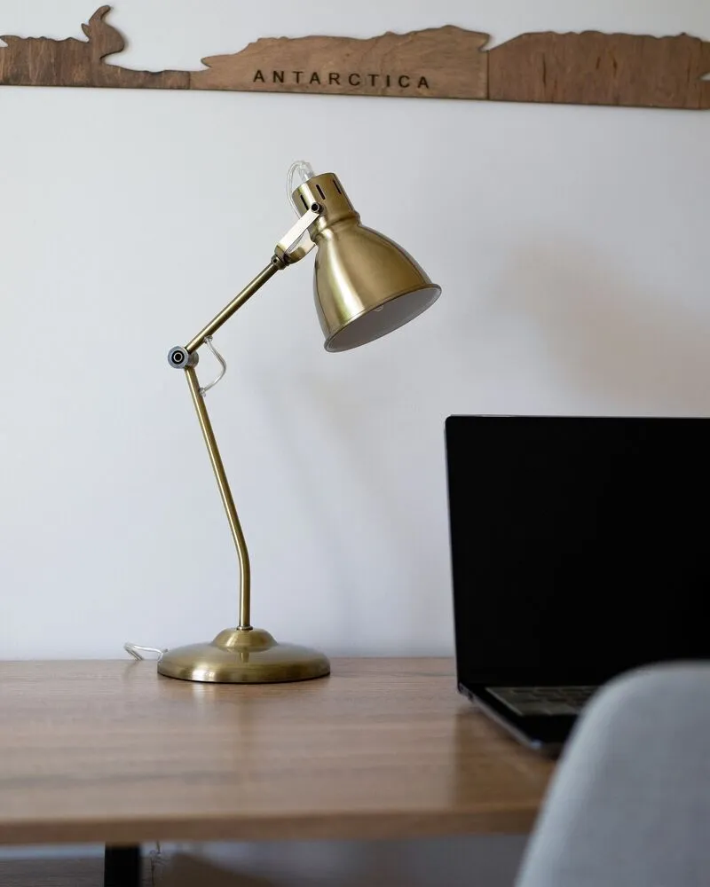 Certifié NF EN 1335 Bureaulamp metaal brons MONSAN
