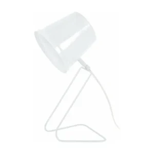 Chariot pour vidéoprojecteur Lampe de bureau conique métal ivoire 38 cm.