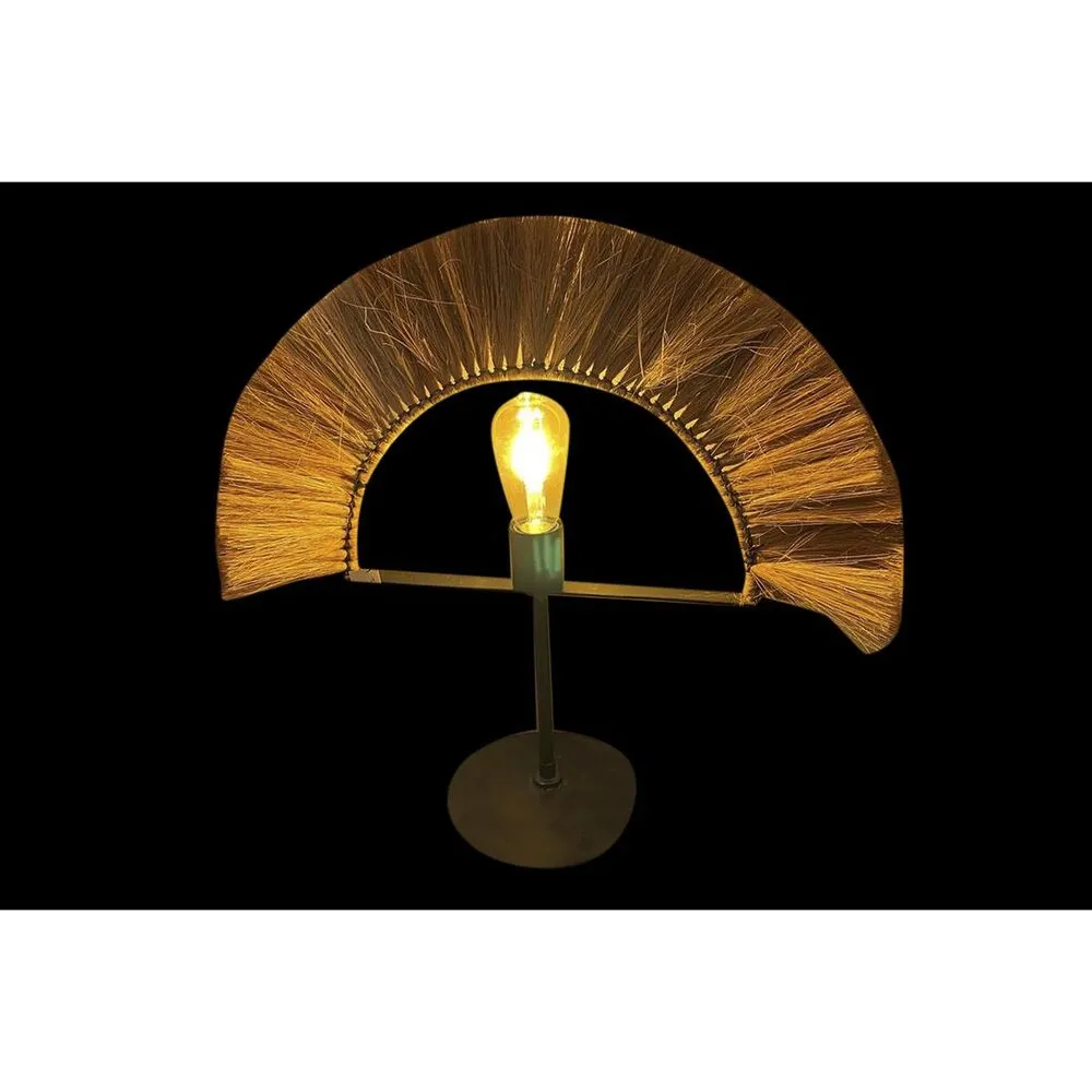 Desk lamp DKD Home Decor Pur Black Iron Jute (57 x 17 x 52 cm)