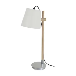 HARRI - Lampe de bureau articulé bois naturel et aluminium pour salles de classe