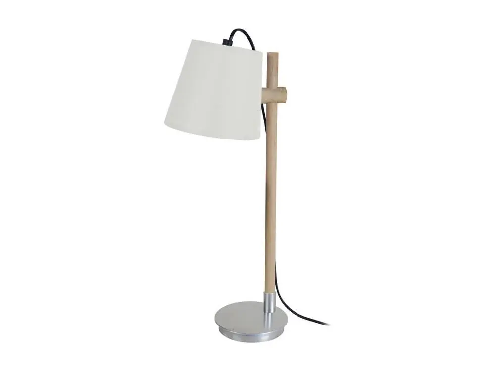 HARRI - Lampe de bureau articulé bois naturel et aluminium pour salles de classe