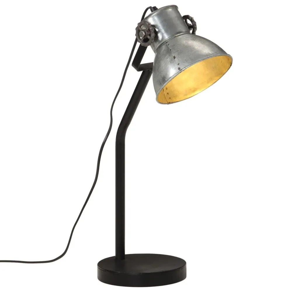 Lampe de bureau 25 W argent classique 17x17x60 cm E27