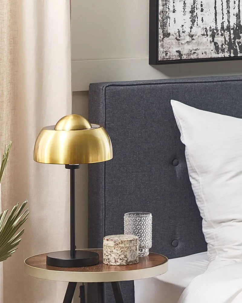 Lampe de bureau en métal noir et doré SENETTE pour salles de classe