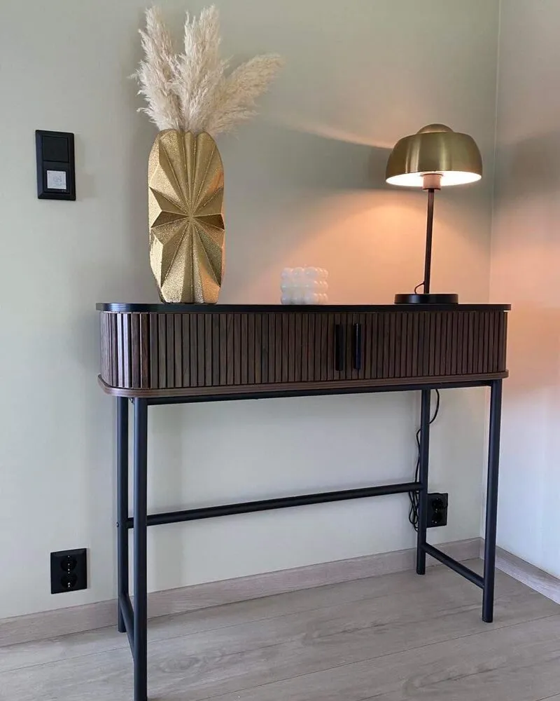 Lampe de bureau en métal noir et doré SENETTE pour salles de classe