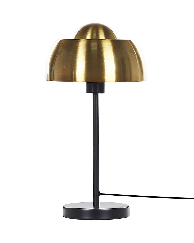 Lampe de bureau en métal noir et doré SENETTE pour salles de classe