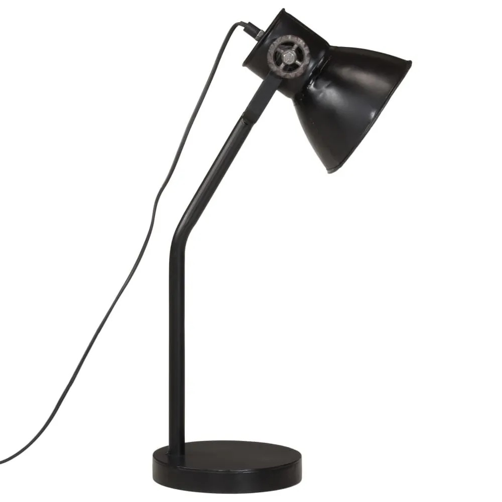 Lampe de bureau 25 W noir 17x17x60 cm E27 avec roulettes pivotantes