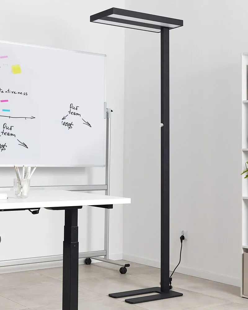 Metal LED Office Floor Lamp Noir jais TAURUS Facile à déplacer