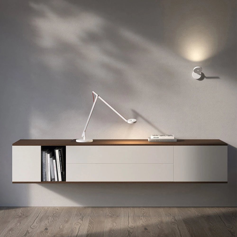 Rotaliana String T1 DTW lampe LED blanche, orange en Acier et MDF