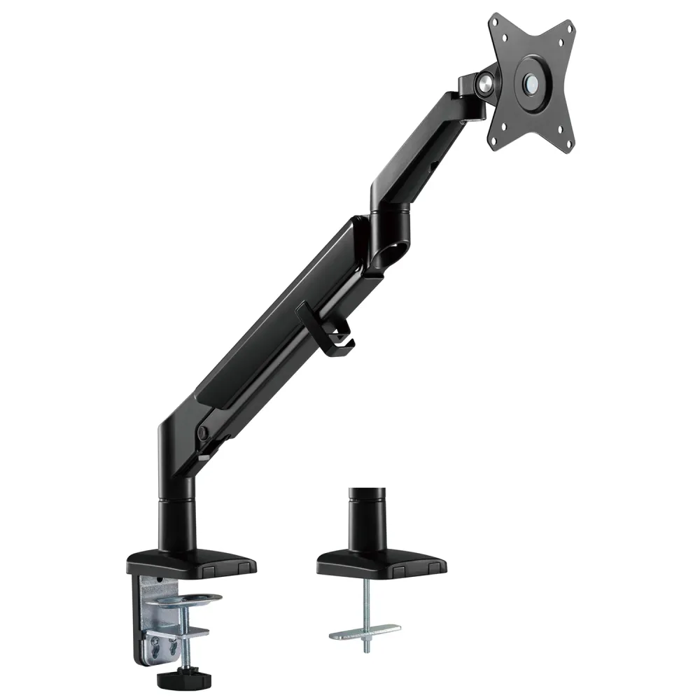 Support de bureau Ergo Office noir avec ressort à gaz, 17"-32", 9 kg, ER-405B pour équipement audiovisuel