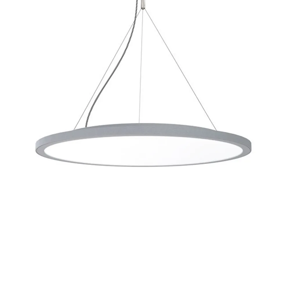 Suspension LED C95-P Circle gris DALI 4 000 K 39 W pour équipement audiovisuel