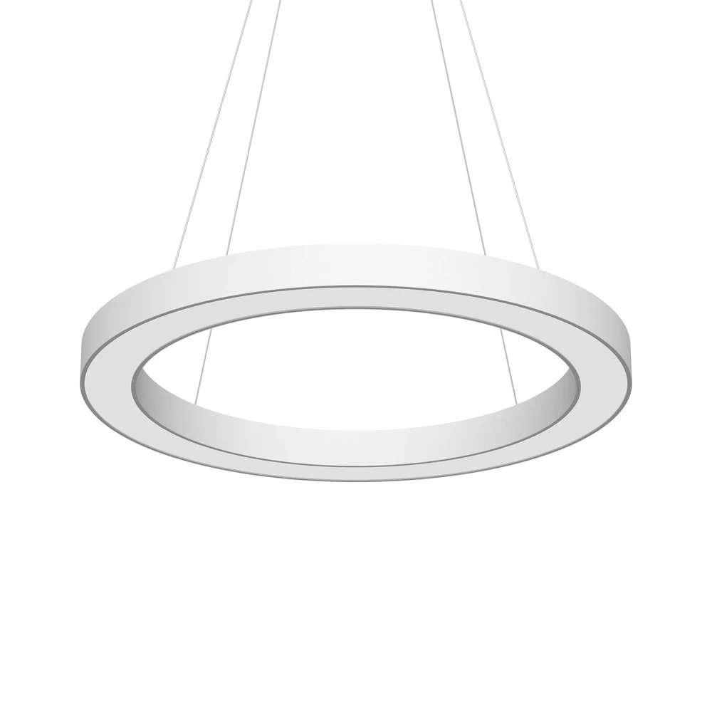 Suspension LED Cerchio DALI 940 80,1W down Ø80cm en Acier et MDF