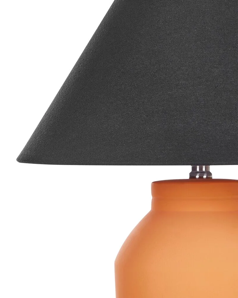 Tafellamp keramiek oranje RODEIRO en Acier et MDF