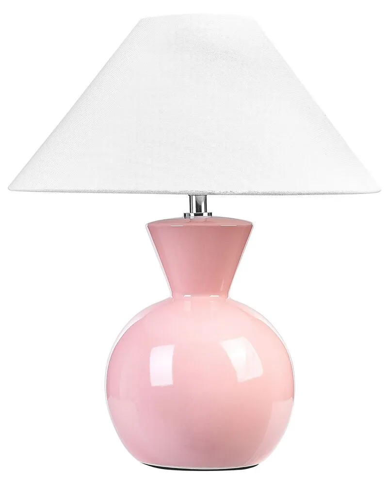 Tafellamp keramiek roze FERRY avec tablette inclinable