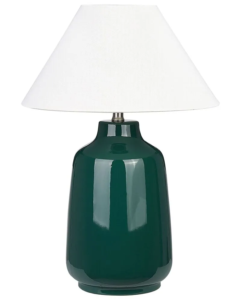 Lampe à poser en céramique verte 57 cm CARETA avec Roulettes Bloquantes