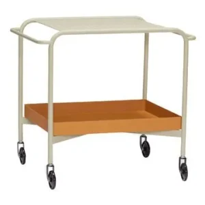 Bureau Ergonomique Chariot en métal blanc Push Hübsch - 66cm