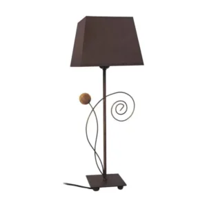 Chariot pour vidéoprojecteur PERPETUUM - Lampe de chevet carré métal marron or et créme