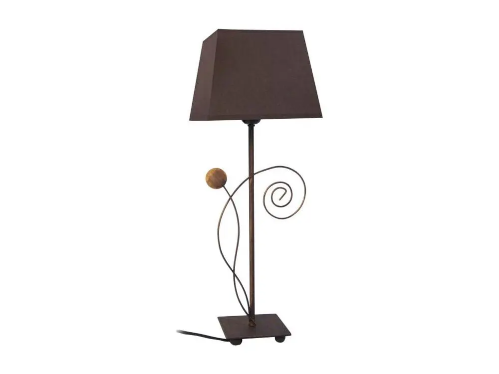 Chariot pour vidéoprojecteur PERPETUUM - Lampe de chevet carré métal marron or et créme