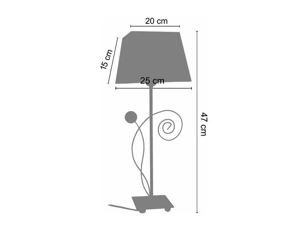 Chariot pour vidéoprojecteur PERPETUUM - Lampe de chevet carré métal marron or et créme