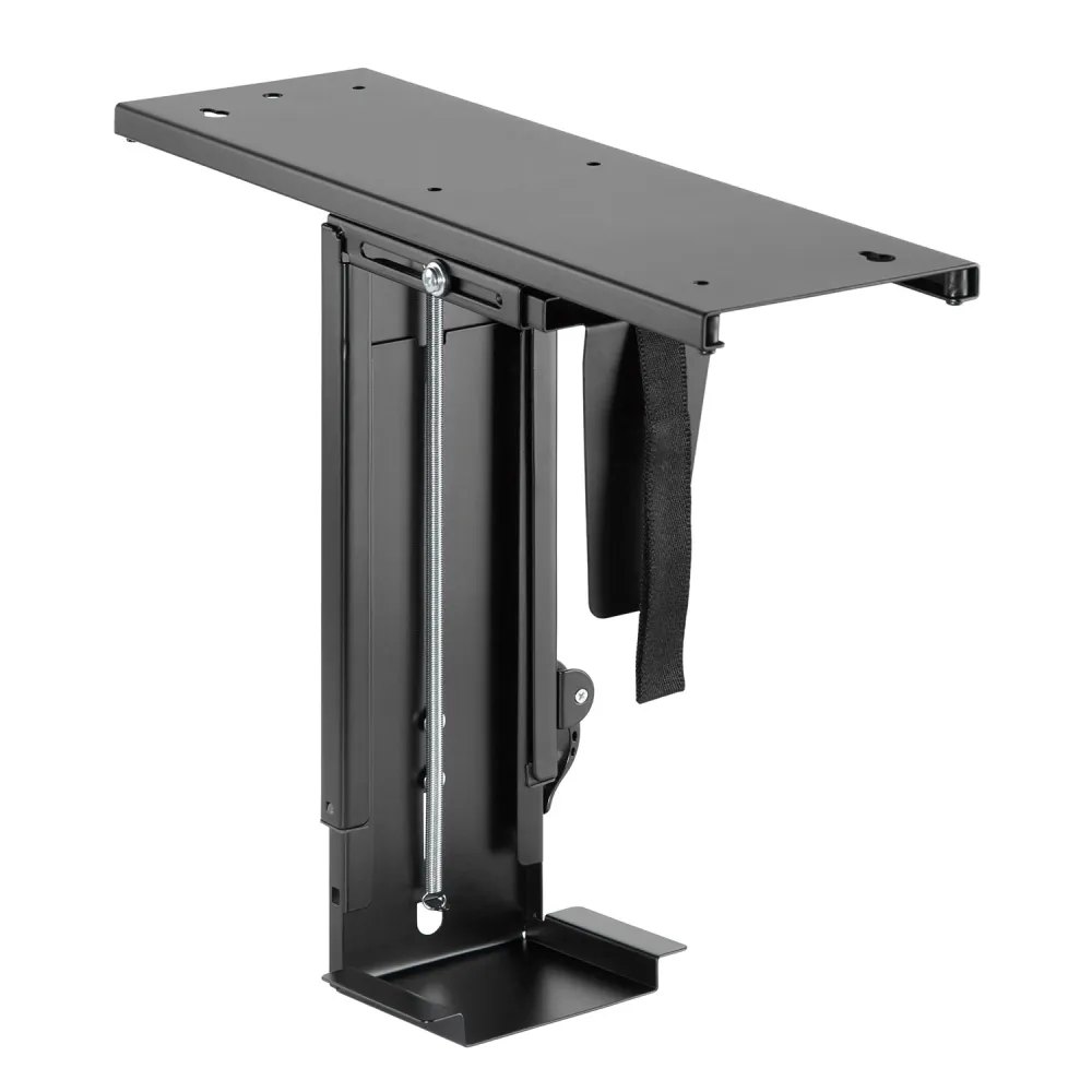 Support de boîtier d'ordinate montage vertical sous bureau max. 10kg Maclean MC-885 B avec Roulettes Bloquantes