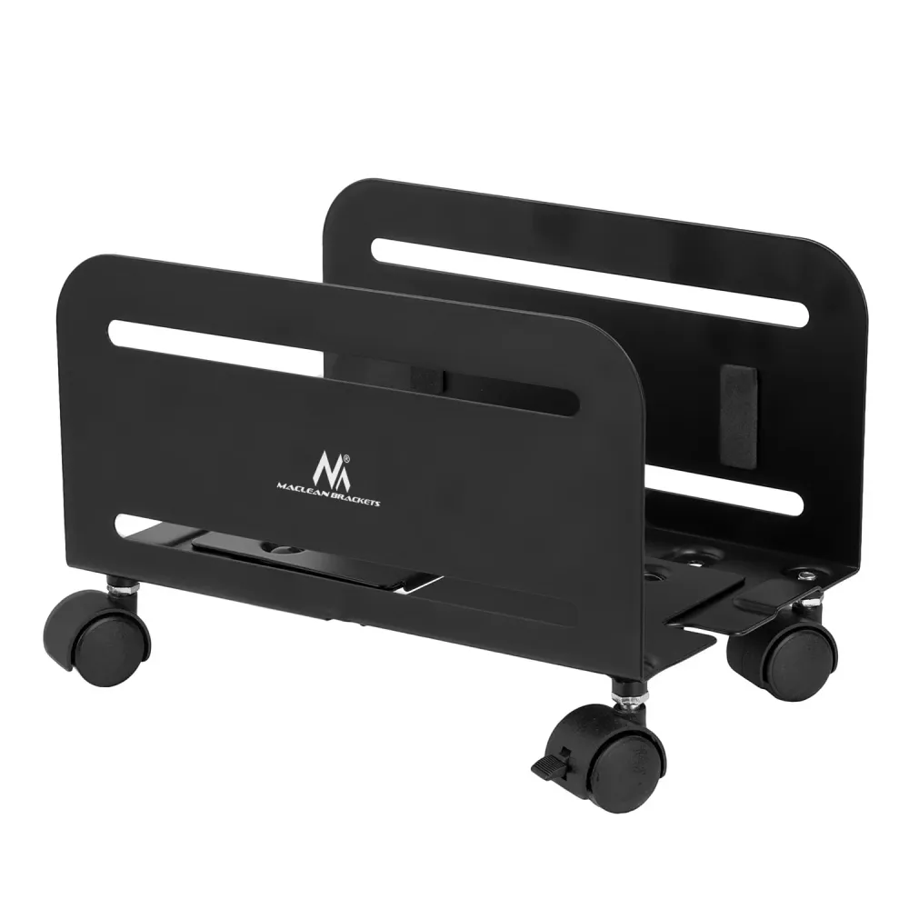 Universal Computer Stand Cart avec roues Mobile CPU jusqu'à 10kg Cart PC Fixe au bureau avec roulettes pivotantes