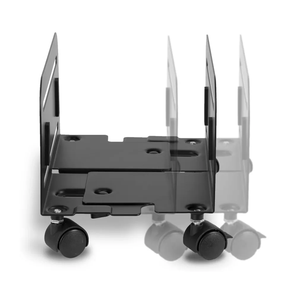 Universal Computer Stand Cart avec roues Mobile CPU jusqu'à 10kg Cart PC Fixe au bureau avec roulettes pivotantes