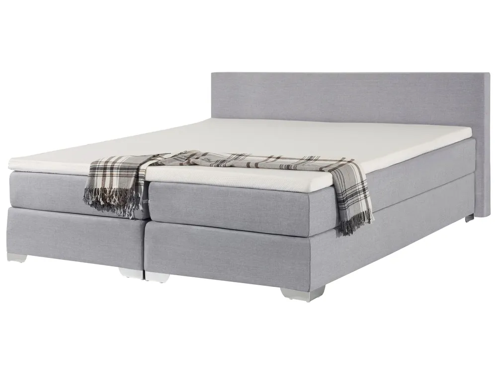 Chariot pour imprimante Fabric EU Super King Size Divan Bed Light Grey PRESIDENT