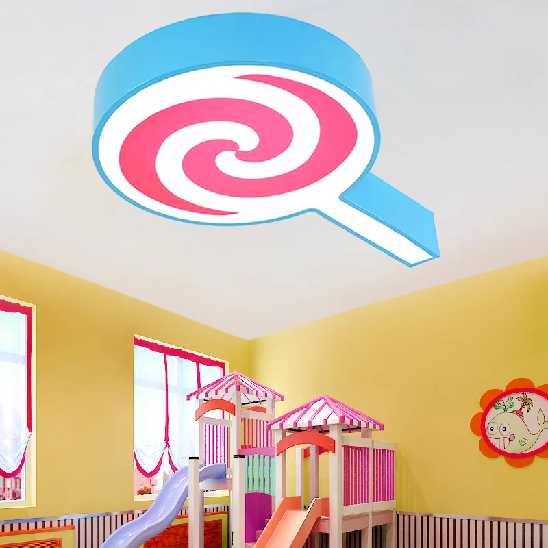 Lollipop Kindergarten Unterputz-Deckenleuchte, Acryl-Cartoon-Deckenleuchte avec surface antidérapante