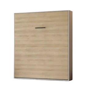 Support réglable Lit escamotable 180x200cm Vertical Lit Mural SUP M1 cadre rembourré Blanc/Chêne Kaisersberg