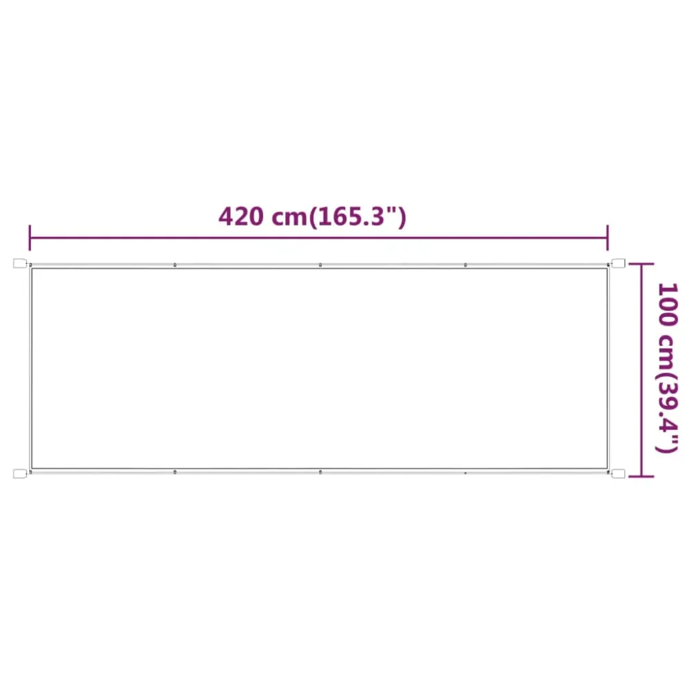 Auvent vertical 100x420 cm tissu oxford vert net 02_0007686