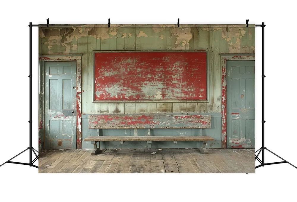 Toile de Fond de Mur en Ciment avec Tableau Noir pour la Rentrée RR7-219 - 24 pièces
