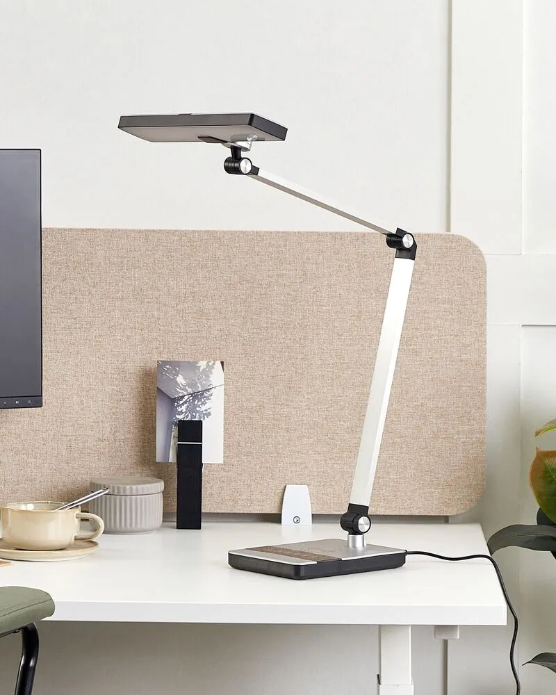 Éclairage directionnel Lampe de bureau argentée à LED LACERTA