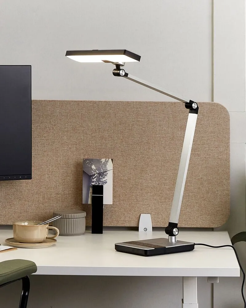 Éclairage directionnel Lampe de bureau argentée à LED LACERTA