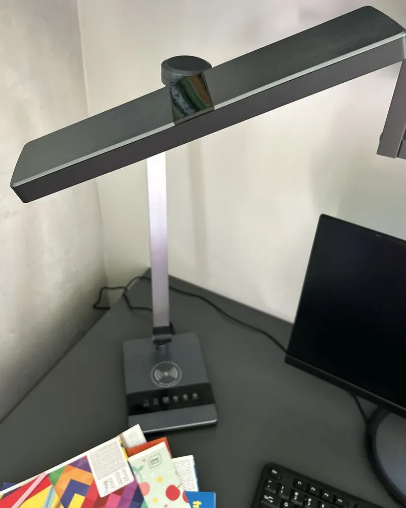 Éclairage directionnel Lampe de bureau argentée à LED LACERTA