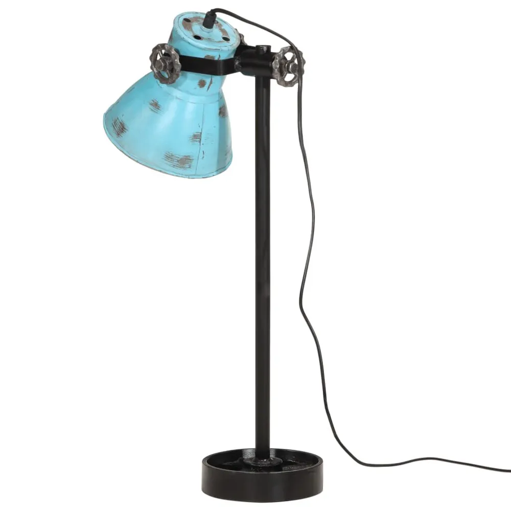 Éco-énergétique Certifié Lampe de bureau 25 W bleu délavé 15x15x55 cm E27