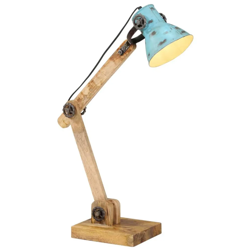 Lampe de bureau 25 W bleu délavé 23x18x96 cm E27 avec port USB de charge