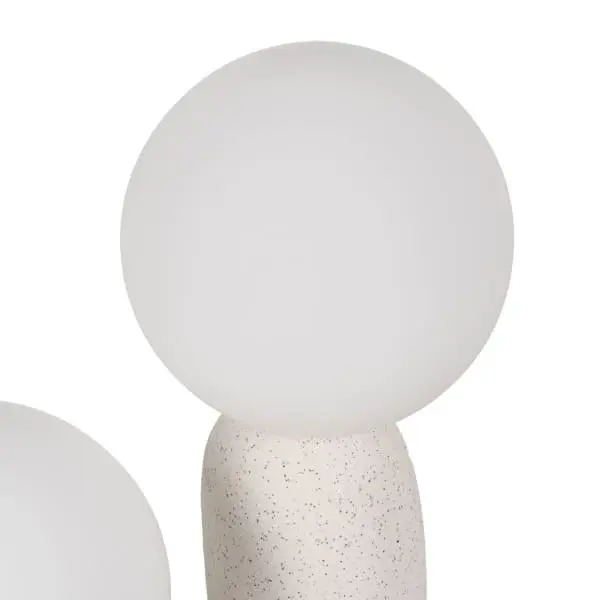 Lampe de Bureau Contemporaine en Céramique Blanche (2 ampoules) avec base antidérapante
