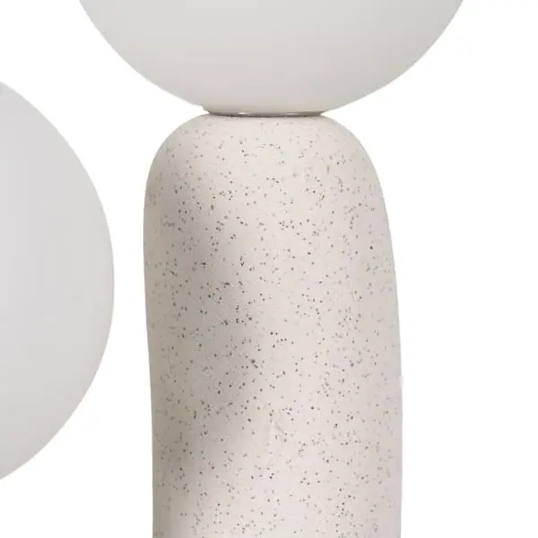 Lampe de Bureau Contemporaine en Céramique Blanche (2 ampoules) avec base antidérapante