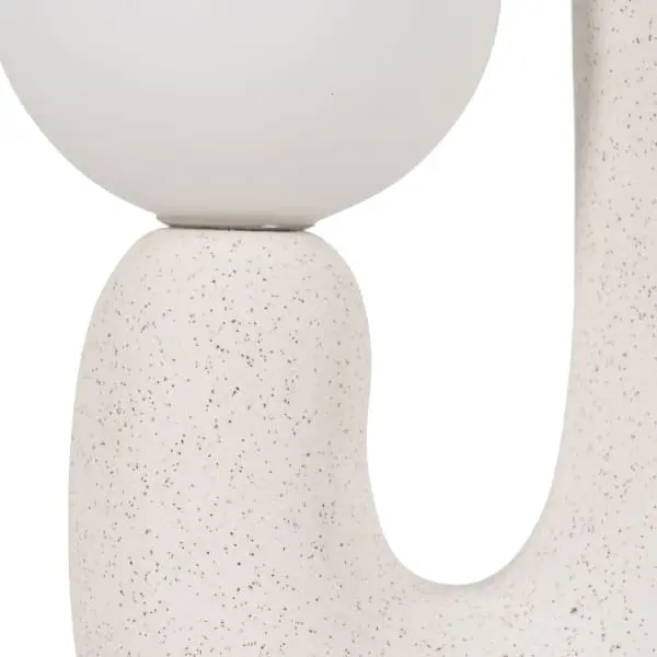 Lampe de Bureau Contemporaine en Céramique Blanche (2 ampoules) avec base antidérapante