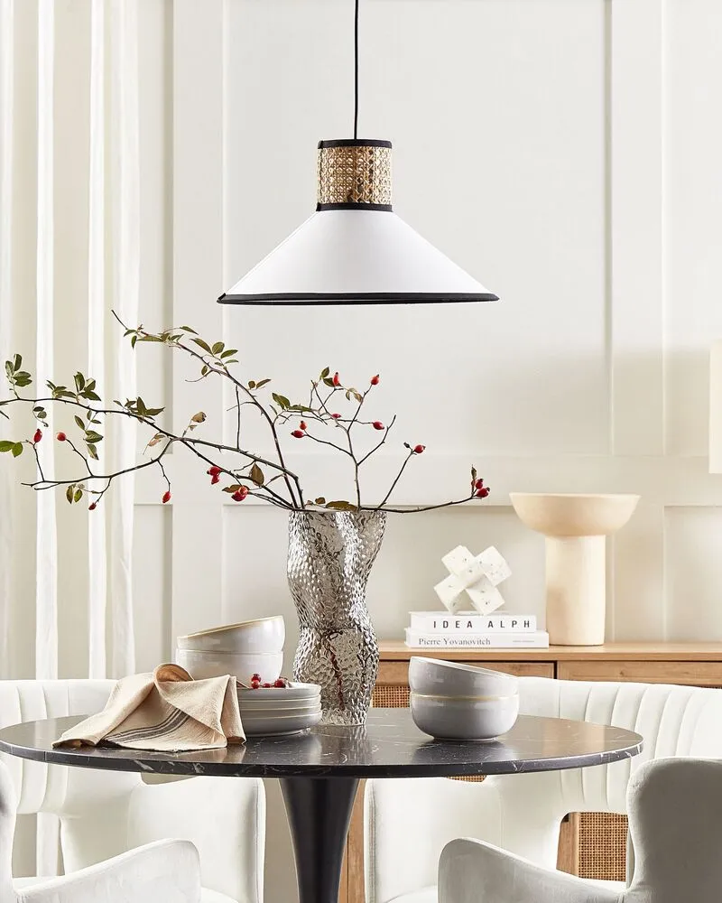 Luminaire à pince Hanglamp wit/ naturel MANTUA