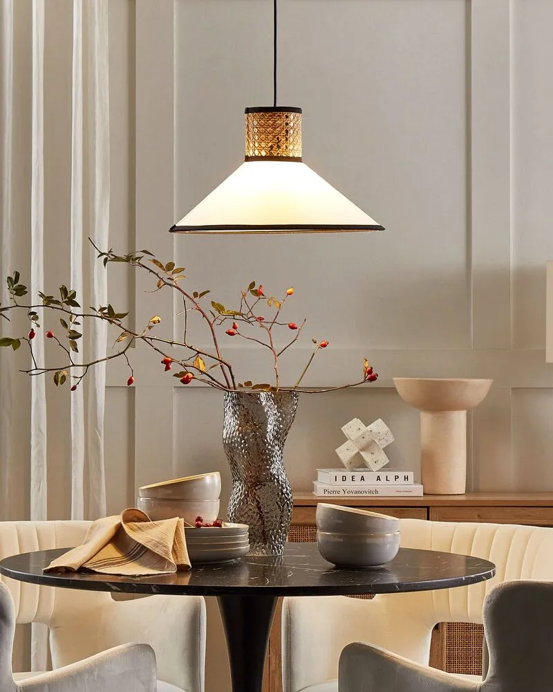 Luminaire à pince Hanglamp wit/ naturel MANTUA