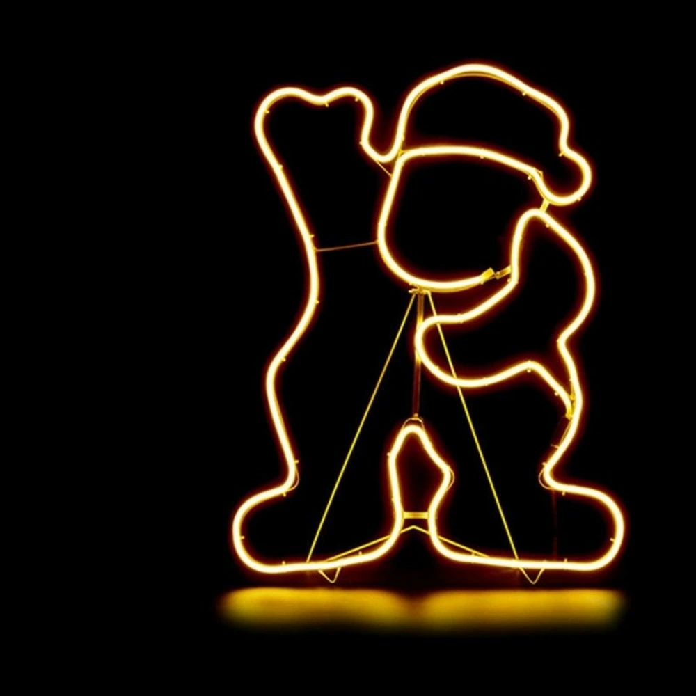 Père noël lumière jaune (39 x 14 x 51 cm) à faible consommation d'énergie